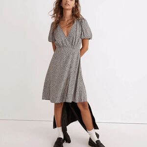 Madewell Challis Short Sleeve Wrap Mini Dress in Tudor Floral Size 2